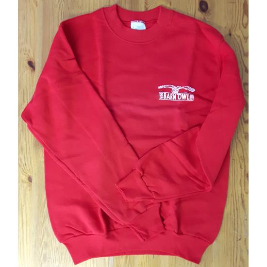 Red Small Square Logo Sweatshirt - The Barn Owl Trust