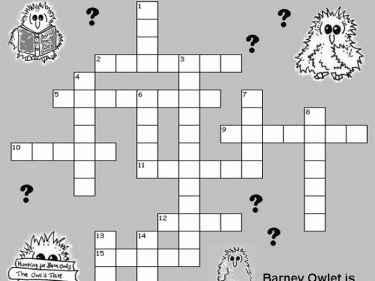 Barney Owlet s crossword puzzle The Barn Owl Trust